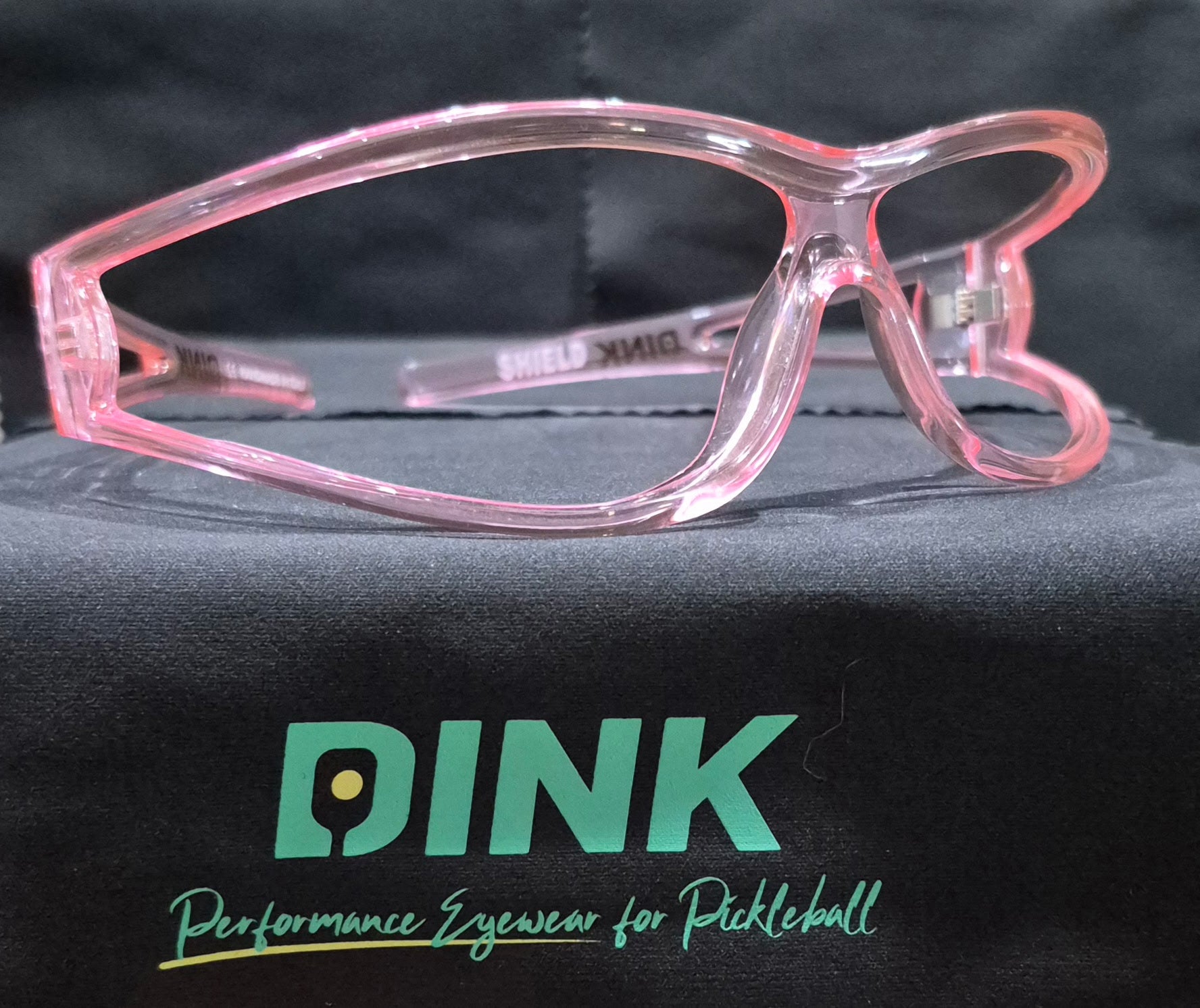 Pink Crystal Pickleball Shield – Fog-Free Sport Glasses | Dink Eyewear